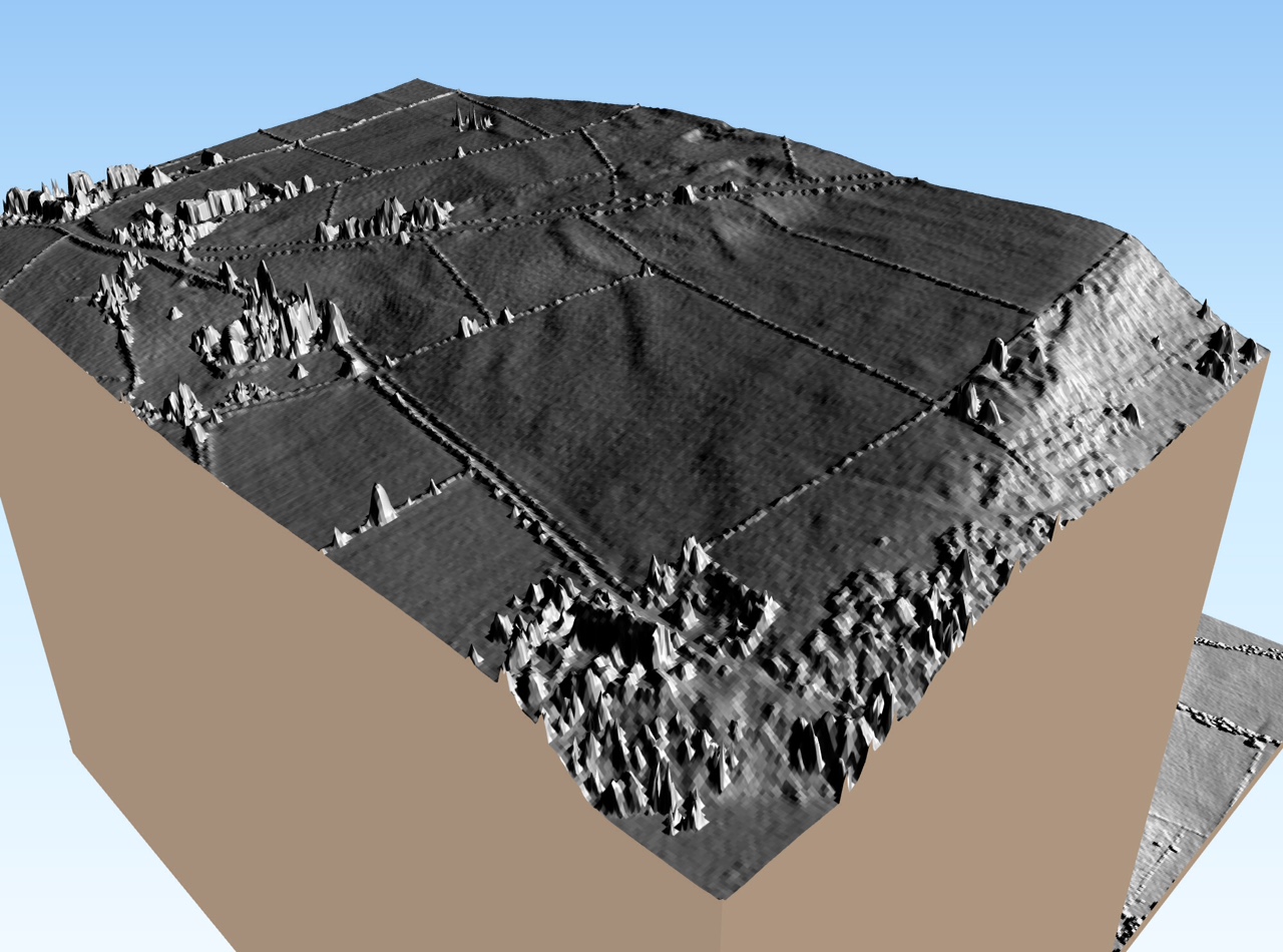 lidar with narrow lane past Whitfield Green